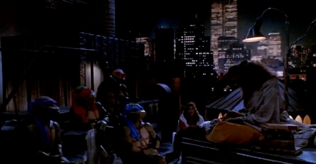 Teenage Mutant Ninja Turtles II: Secret of the Ooze (1991): skyline cameo of the World Trade Center, both towers (with antenna)