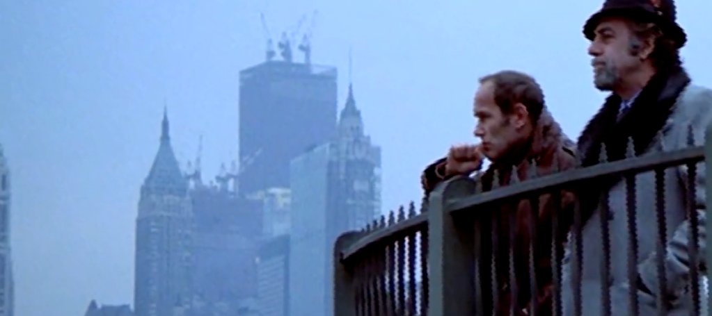 The French Connection (1971): background of the World Trade Center, first tower built