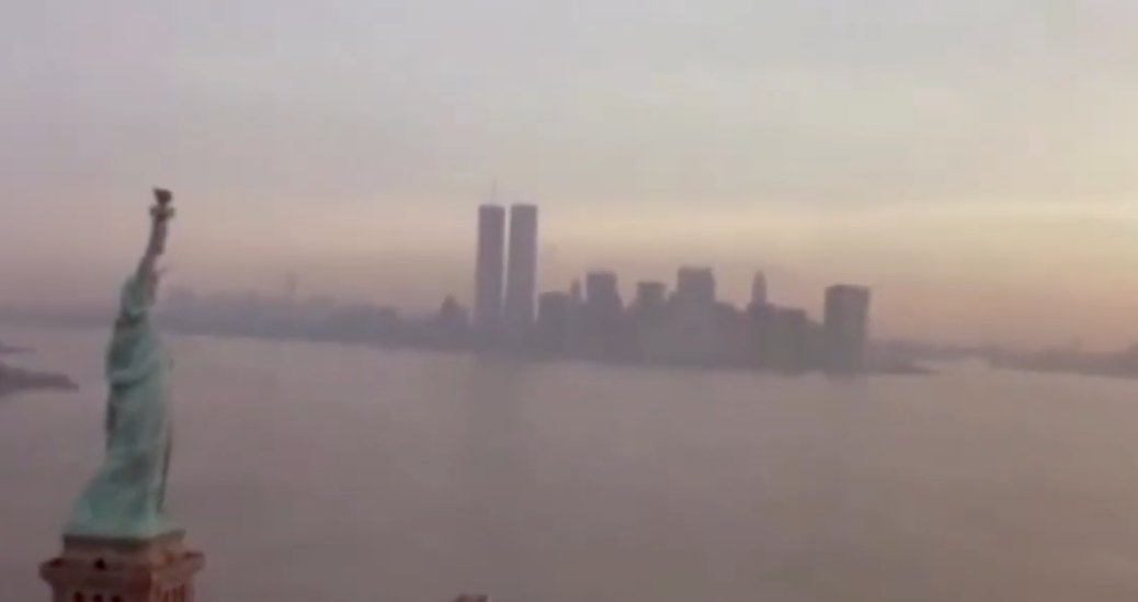 The Exterminator (1980): skyline cameo of the World Trade Center, both towers (with antenna)
